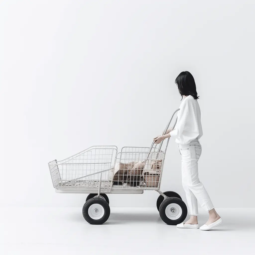 A woman shopping